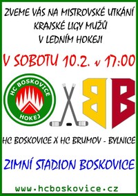 2024-02-10 HC-Boskovice - HC Brumov-Bylnice plakát