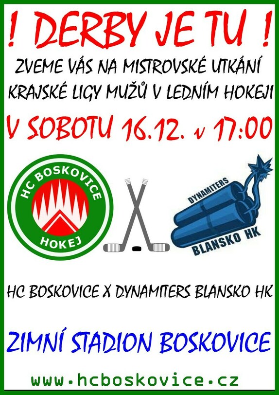 2023-12-16 HC Bce - HK Blansko plakát
