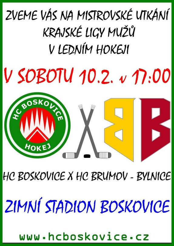 2024-02-10 HC-Boskovice - HC Brumov-Bylnice plakát