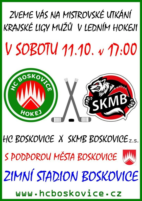 2025-10-11- HC Boskovice-SKMB plakát